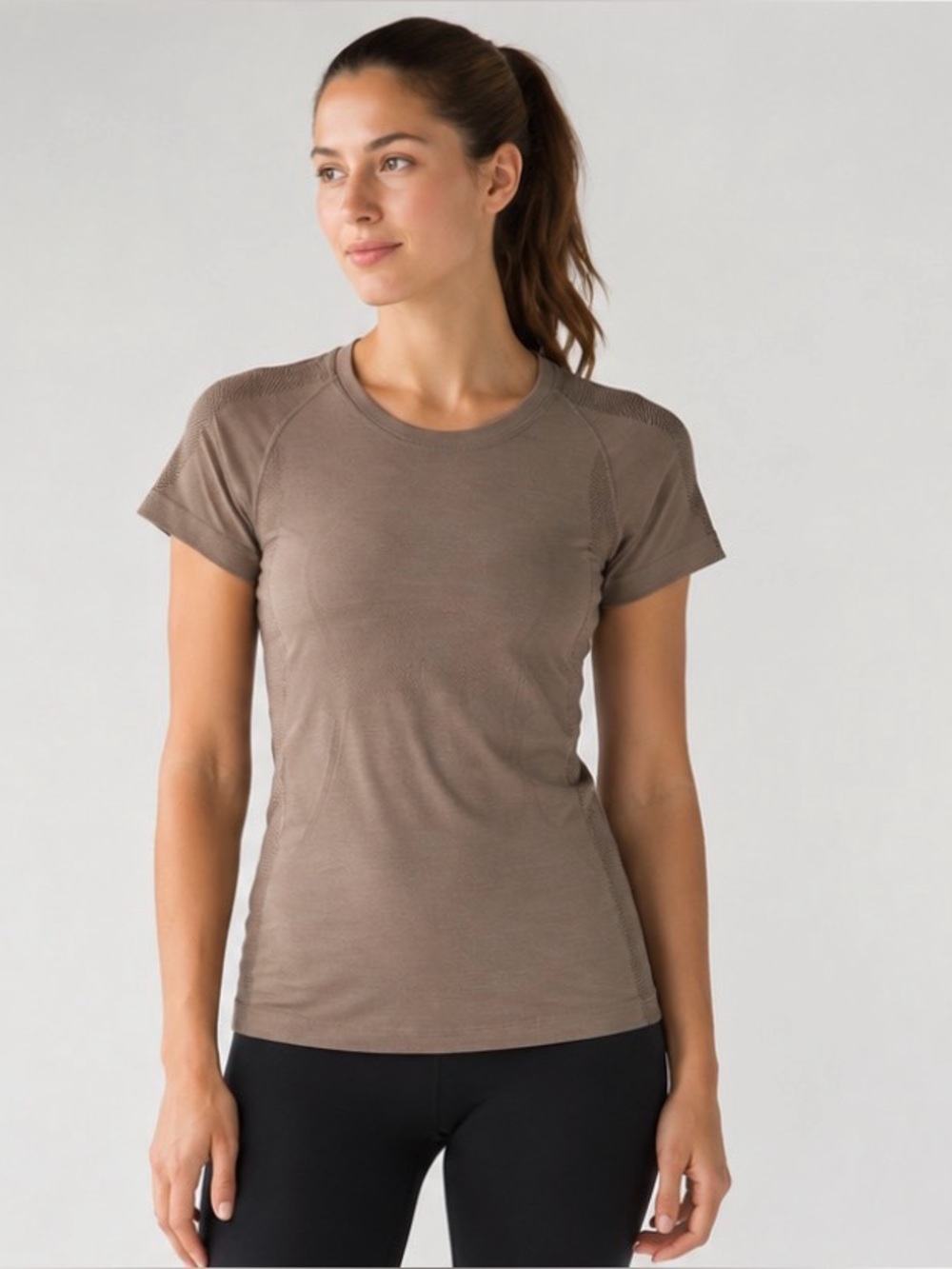 Lululemon Swiftly Tech Short Sleeve Top – Taupe/Brown